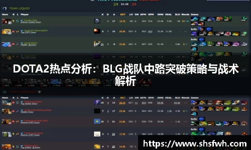 DOTA2热点分析：BLG战队中路突破策略与战术解析